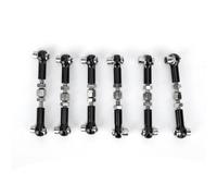 6 PCs Verstellbare Servo -Links Spurstange für RC -Auto 1/10 Buggy Touring 47mm Accessoiresschwarz