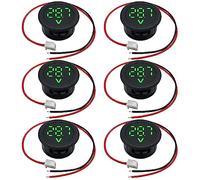6 pcs Voltmètre numérique DC, affichage LED, étanche, testeur de tension pour voiture/moto/marine/camion/bateau, protection anti-connexion,