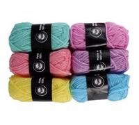 6 pelotes de laine 25m - pastel G