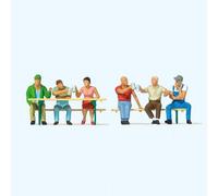 6 personnages + accessoires-HO 1/87-PREISER 10703