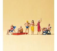 6 personnages en maillot + accessoires-HO 1/87-PREISER 10428