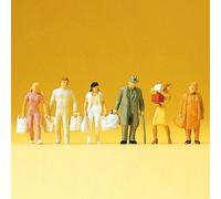 6 personnages faisant les courses-HO 1/87-PREISER 14136