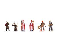 NOCH Figurines H0 15929 – Nicolas et Knecht Ruprecht – Peint, Debout – 1:87