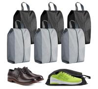 6 Pezzi Porta Scarpe da Viaggio, 39 cm Housses Chaussures Imperméable Portable Anti-Poussière, Sacs à Chaussures de Voyage avec Fermeture Eclair, pour Accessoires de Voyage, Rangement Maison