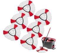 6 Pezzi Testine di Ricambi Compatible avec Vileda 2 en 1 Turbo mop, Testina Assorbente Compatible avec Vileda Mocio, per Mocio en microfibre Adatta a Tutti i Tipi di Paviment