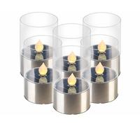 6 photophores solaires "Lucy" avec LED effet flamme - Lunartec