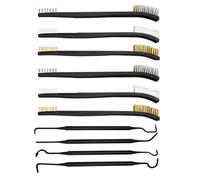 6 Pièce Brosse métallique à double extrémité+4 Pièce Pics de nettoyage, Mini Brosses Métalliques pour Nettoyer les Scories de Soudage et la Rouil