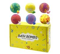 6 Piece Bubble Bath Balls - Scented Colorful Fizzies Set, Kids Animal Bath Toys | Glow in the Dark Surprise, Bathtub Bathroom Party Spa Hotel Vacation, Essential Oil Skin Care, Relaxation Aromatherapy