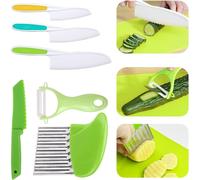 6-Piece Children's Knife Set For Cutting And Cooking Fruits Or Vegetables For Toddlers,Small Chefs