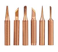 6 - Piece Lead - Compliant Copper Soldering Tip Set | K SK 1C 3C B I for 936 Stations | Non - Interference Tips for Electronics/Circuit Boards/DIY