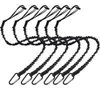 6 Pièce Longe à Outils, Cordon de Sécurité pour Travaux en Hauteur, Lanière de Sécurité avec Mousqueton, Laisse à Outil de Sécurité Rétractable, Outil de Protection Contre Les Chutes, Maximum 15KG