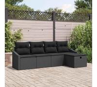6-Piece Patio Furniture Set, PE Rattan Wicker Outdoor Sofa Sectional with Thick Cushions, Waterproof Garden Conversation Set for Backyard, Poolside, Terrace, Balcony, Durable & Comfortable