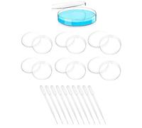6 Pièce Petri Dishes Plastique, 70MM Boîtes Pétri Plastique, Boîtes de Pétri Transparentes, Boîtes de Pétri Stérilisées, Avec Couvercle, Avec 10pcs 1ML Pipette, Pour Expériences en Laboratoire