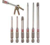 6 Piece Screwdriver Bit Set - Metal Step Shape Hex Head Drill Driver Bits 1.5-6MM Universal Attachment For Electric Drills And Wrenches - Multi Purpose Repair Tool - Durable Kit