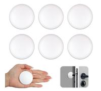 6 Pièces Ø 50 mm Butée de Porte Adhesive Blanc, Protection Poignee Porte, Butoir de Porte Pour les Murs, Butée de Poignée de Porte Murale, Butoirs de Porte pour Protéger les Poignées de Porte, Murs
