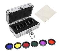 6 pièces 1.25 Pouces Kit de Filtre de télescope Accessoires de Filtre colorés avec boîte de Rangement pour oculaires de télescopes