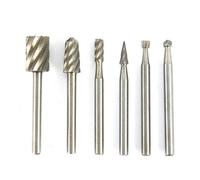 6 Pièces 1/8 Pouce Tige Fraisage Fichier Rotatif Fraises Ensemble D'outils De Sculpture