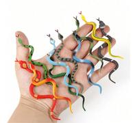 6 pièces/12 pièces Assortiment de mini-jouets en caoutchouc souple colorés en forme de serpent, figurines d'animaux réalistes, livraison aléatoire 6 pièces expédiées au hasard,12 pièces expédiées au h