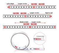 6 Pieces 1m 2m Self Adhesive Tape Measure,Self Adhesive Metric Ruler,Self Adhesive Tape Measure,For Workbenches And Machines,6 Different Specifications,White