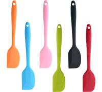 6 pièces 27,5cm Set de spatules en silicone résistant à la chaleur jusqu'à 500°F avec noyau en métal Idéal pour la cuisine et la pâtisserie