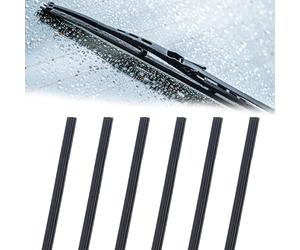 6 pièces 28 pouces 700 mm caoutchouc de rechange universel pour essuie-glaces, recharges pour balais d'essuie-glace en caoutchouc démontable, compatibles avec tous les essuie-glaces, coupables