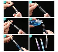 6 pièces/30 pièces/50 pièces Flacons vaporisateurs en verre vides de 2 ml/3 ml/5 ml/10 ml, atomiseurs de parfum rechargeables miniatures, flacons d'échantillons de voyage portables avec vaporisateur p