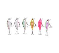 6 PièCes 4.3g 5cm Leurre De PêChe MéNé Multicouche Traitement De Peinture AppâT De PêChe Artificiel