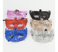 6 pièces/4 pièces/1 pièce Masque vénitien élégant de type mascarade, masque à moitié visage pailleté, style Renaissance - idéal pour les représentations, le cosplay et les fêtes d'Halloween 6 pièces/s