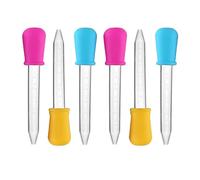 6 Pièces 5ml Pipettes Graduées Plastique, Pipette Dropper, Compte Goutte, Pipette Cuisine, Pipette Enfant, Pour Laboratoire Enfant und Alimentaire, Bonbons, Animaux Domestiques, Plantes (3 couleurs)