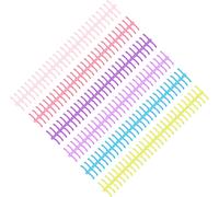 6 Pièces (6 Couleurs) 10mm Double Reliure De Livres Reliures À Feuilles Mobiles Peignes À Anneaux En Plastique Agrafes De Reliure Spirales Pour Ordinateur Portable Bobines