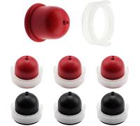6 Pièces 694395 Poire D'amorce de Carburateur, Pompe D'amorçage Compatible avec Briggs & Stratton 496115 4180 5085 (Rouge + Noir)