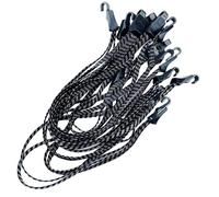 6 pièces - 70cm tendeur de bagages de vélo | sangle de serrage du porte-bagages | caoutchouc de serrage du porte-bagages | caoutchouc de bagages avec crochet | tendeur de bagages [noir-blanc] | extens