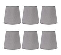 6 Pièces Abat-jour Lustre Coffre-fort Abat-jour Fiable Tissu Moderne Fer Gris Pendentif éclairage Abat-jour pour E14 Applique Murale Pendentif Lumière Chambre Décor Chambre, étude, Hôtel, Studio