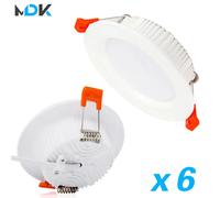 6 pièces AC220V LED Downlight en aluminium épais 5W 7W 9W 12W 15W 18W 110V Spot encastré éclairage chambre cuisine intérieur vers le bas lampe