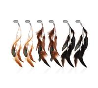 6 Pièces Accessoire De Cheveux En Plumes, Conception Créative, Rétro, Boho, Accessoires De Vêtements