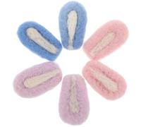 6 Pièces Accessoire Décoratif Oreilles Lapin en Feutre de Laine | Lot de Six Pièces, Bleu Roi, Violet Taro et Rose Pêche, pour Chapeaux et Bandeaux