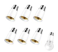 6 Pièces Adaptateur B22 e E27, Adaptateur Ampoule Baillonette vers Vis Convertisseur de Douille à Baïonnette B22 à E27 pour Ampoules LED Incandescente Halogène et CFL pour Eclairage, 0-250V