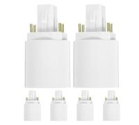 6 Pièces Adaptateur de Douille E27 à 4 Broches G24q en Plastique | Conception Solide Changement Rapide D'ampoule, Compatible Lampes Traditionnelles, pour Entretien Domestique