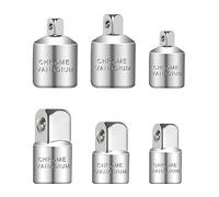 6 Pièces Adaptateur Douille, Adaptateur pour Impact Réducteur, Adaptateur à Cliquet /4 vers 3/8, 3/8 vers 1/4, 3/8 vers 1/2, 1/2 vers 3/8 pour Douilles à Cliquet(Argent)