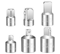 6 Pièces Adaptateur Douille Jeu d’adaptateurs, Adaptateur Cliquet Réducteur 1/2" à 3/8", 3/8" à 1/2", 1/2" à 1/4", 1/4" à 1/2", 1/4 "à 3/8",3/8"à 1/4", Adaptateurs Pour Douilles et Embouts