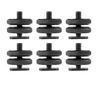 6 Pièces Adaptateur Griffe Caméra 6 Pcs Hot Shoe Adaptateur de Support à Vis 1/4 Vis du Support de Caméra Adaptateur de Support à Vis de Trépied vers Sabot de Flash