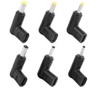 6 Pièces Adaptateur USB C vers DC 90 Degrés, Adaptateur PD 5V pour Ordinateur Portable, Routeur, Chargeur Mobile, Emplacement DC Universel, Embout USB C pour Petit Ventilateur et Lampe Bureau