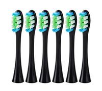 6 Pièces Adaptées For OCLEAN/OKLIN X, Tête De Brosse À Dents Électrique One/SE/XPRO/Z1/AIR Tête De Remplacement Universelle Adulte 2258 Cheveux Doux(BK 6Pcs)
