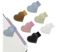 6 Pièces Adhésif Autocollant Pen Loop, Porte Stylo, Pen Holder, Pencil Porte Stylo, Porte Pencil Poche Stylet, Convient pour Tablettes, Agendas, Calendriers, Carnets (Cœur)