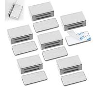 6 Pièces Aimant pour Porte de Placard Puissant Adhesif, Aimants Serrure Loqueteau Magnetique Adhesifs en Acier Inoxydable, pour Meuble Loquet Aimant pour Tiroir, Porte Coulissante, Armoire