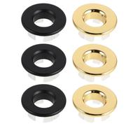 6 Pièces Anneau de Trop-plein D’évier en Cuivre ABS | Usage Maison, Installation Facile, Ajustement Polyvalent, Protection le Débordement, pour Cuve et Bassin