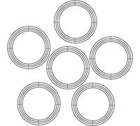 6 Pièces Anneaux de Couronne de Fil Vert Foncé Cadre de Couronne de Fil pour la Décoration de la Saint-Valentin du Nouvel an (10 Pouces)