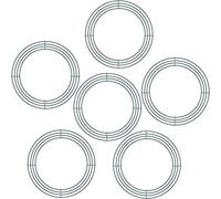 6 Pièces Anneaux de Couronne de Fil Vert Foncé Cadre de Couronne de Fil pour la Décoration de La Saint-Valentin du Nouvel An (8 Pouces)