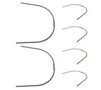6 Pièces Arceaux de Tunnel à Poulet Pliables en Plastique Vert pour | Structure en Arceau, Assemblage Rapide et Démontage Facile, Support Coupe-vent, pour Arrière-cour et Plates-bandes