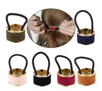 6 Pièces Attaches De Cheveux De Titulaire De Queue, Titulaires de Queue de Cheval Élastiques À Cheveux en Métal, Manchette de cheveux de Cercle en Métal Bande, pour Voyages, Fêtes, Photos de Mode